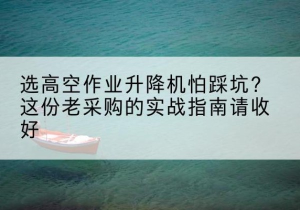 徐州高空作业升降机厂家推荐-选高空作业升降机怕踩坑？这份老采购的实战指南请收好